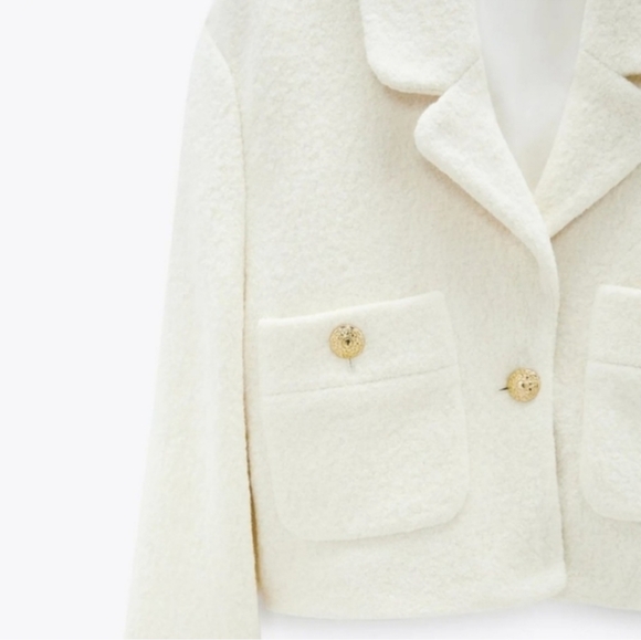 Zara Wool Blend Blazer Coat Size XL XXL - Picture 8 of 10